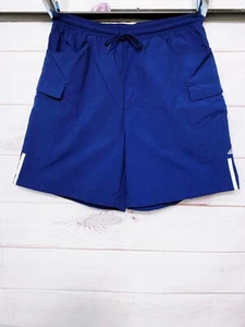 Adidas Mens Shorts Size XL Blue Elastic Waist w/Drawstring Pockets - Picture 1 of 7