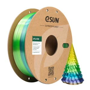 eSUN ePLA Silk Rainbow Filament dégradé variable 1,75 mm pour imprimante 3D - Photo 1/11