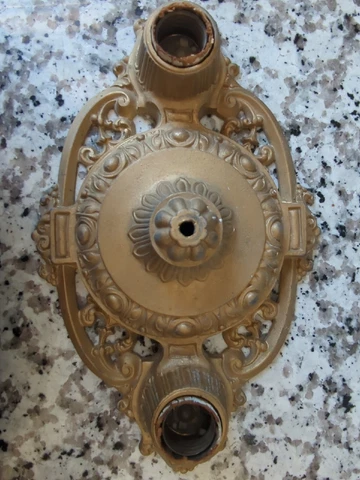 Vintage Art Deco 2 Light Flush Mount Ceiling Fixture Cover