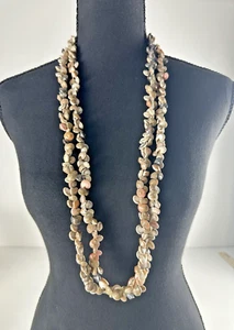 Seashell Necklaces Small Snail Brown Pink Shells from Fort Myers Vintage 18" (2) - Picture 1 of 6