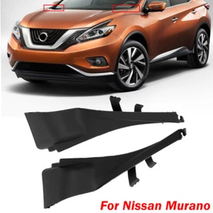 For Nissan Murano 2015-2018 Pair Black Front Windshield Wiper Cowl Cover Trim - Picture 1 of 10