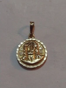 jesus and mary 14k pendant - Picture 1 of 6