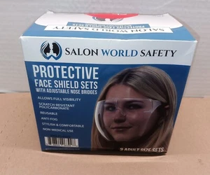 Scudo viso protettivo di sicurezza Salon World - confezione da 3 **NUOVO IN SCATOLA** - Foto 1 di 1