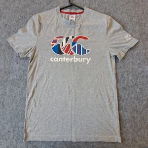Canterbury Shirt Mens Small Uglies Grey Casual Sportswear Tee Logo Spellout CCC - Picture 1 of 12
