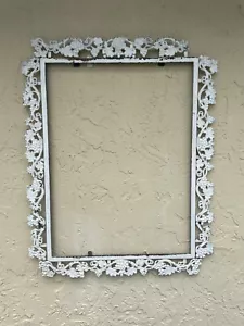 Antique Cast Metal Iron Ornate Poster Picture Frame (restoration) Prop Dept. - Picture 1 of 12