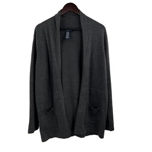 Max Edition Grey Open Front Cardigan Size Large - Picture 1 of 4