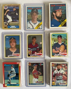 Atlanta Braves 1987-91 Topps Team Set Lot (5 sets w/Glavine, Jones, Smoltz RCs) - Picture 1 of 9