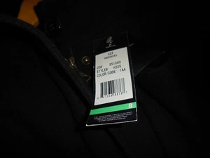 Nuevo con etiquetas Abrigo Tommy Hilfiger para mujer mezcla de lana negro talla 8 con capucha dc7 - Imagen 1 de 3