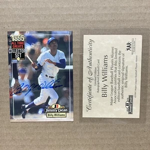 1995 All Time Great Jimmy Dean Billy Williams Autograph Hand Signed Card COA - Picture 1 of 4