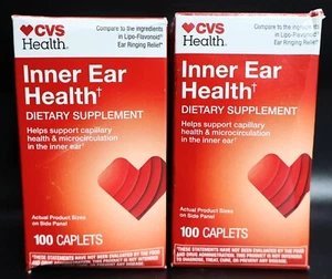 *2 PACK* CVS Health Inner Ear Health Supplement, 100 Caplets Each. EX: 04/2026 - Picture 1 of 6