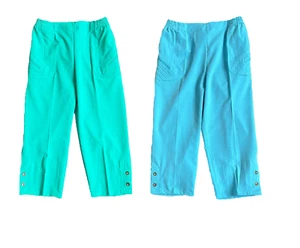 Damen Caprihose Grün, Blau Gr. 42,44,46,48,50,52,54 - Picture 1 of 3
