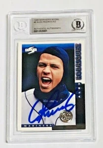 Alex Rodriguez Signed 1998 Pinnacle Mariners Score #2 AROD Beckett BAS - Picture 1 of 1