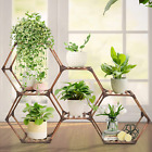 Hexagonal Plant Stand Indoor 7 Tiers Wood Plant Stands For Indoor Plants Multipl