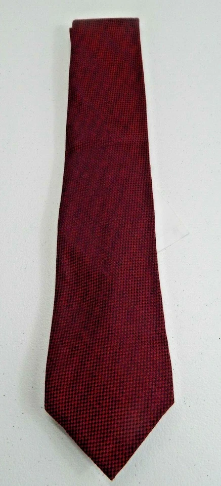 Tommy Hilfiger Men's Neck Tie Maroon Red Aaran Unsolid Solid SKINNY 401