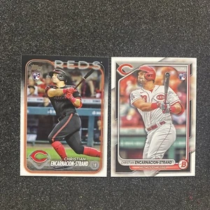 Christian Encarnacion-Strand RC 2024 Topps Series 1 #219 & Bowman #79 2 Card Lot - Picture 1 of 5
