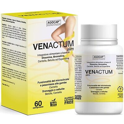 Venactum Slim Anticellulite Circolazione Gambe Microrcircolo  Diosmina Bromelina • 15.90€