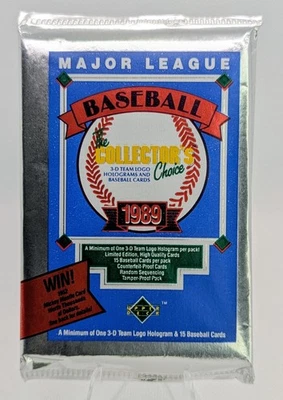 1989 Upper Deck MLB Low Series Sealed Foil Pack - Ken Griffey Jr. HOF RC Year