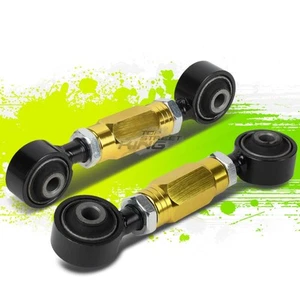 Brazo/barra de control inclinable puntera inferior trasera de acero inoxidable dorado para 88-00 civic eg ek ej - Imagen 1 de 5