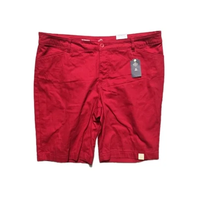 st johns bay Women's  Plus Bermuda Shorts Red 20 W mid Rise - Image 1 of 4