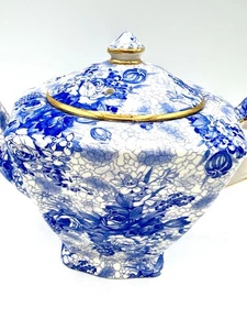 Vintage Royal Winton Grimwade Blue We back Chintz  Tea Pot With Lid England 1995 - Bild 1 von 9