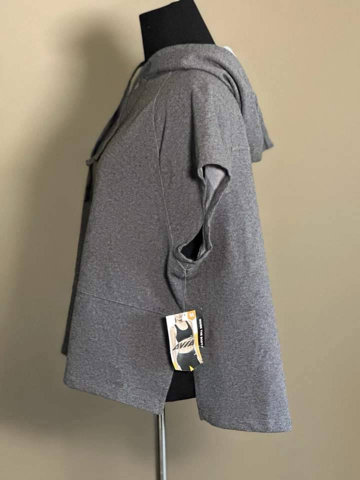 Sudadera con Capucha Avia Para Mujer Manga Corta Talla Mediana 8-10 Gris Pullover Sudadera Nueva con Etiquetas Foto 1 de 4