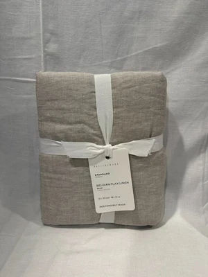 Edredón Pottery Barn lino belga lino farsa estándar nuevo con etiquetas Foto 1 de 4