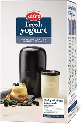 Easiyo 1kg Yogurt Maker Black + Yoghurt Jar - Makes 1 Litre Yoghurt From Sachets - Image 1 of 4