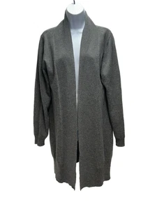 Woolovers Women's M Open Cardigan Gray 70/30 Merino Wool Cashmere Lagenlook - Picture 1 of 8