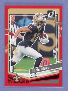 2023 Donruss Football Chris Olave  #212 Red Press Proof New Orleans Saints - Picture 1 of 2