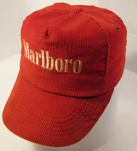 Sombrero Marlboro Gear Para Hombres Rojo Pana De Colección Snapback Ajustable Retro Logo Gorra EE. UU. - Imagen 1 de 9