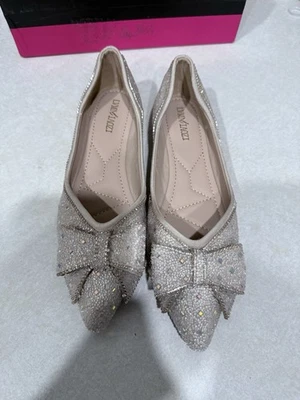 Elegantes planos con lazo de diamantes de imitación - Talla para mujer (como se marca en el interior: 38) - Totalmente nuevos Foto 1 de 2