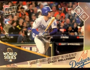 CODY BELLINGER RC - 2017 Topps NOW "CLUTCH RBI DOUBLE GIVES DODGERS LEAD" #838 - Bild 1 von 2