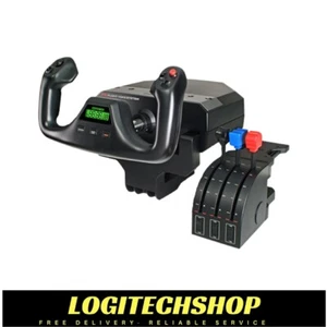 LOGITECH Flight Yoke System Professional Simulation Yoke & Throttle Quadrant -PC - Picture 1 of 3