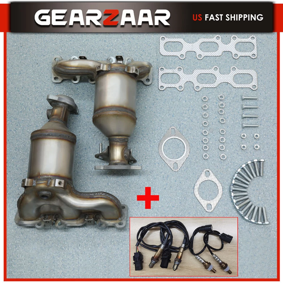 Cat Converter Set w/ Up+Downstream Kit For 2013 2014-2019 Ford Explorer - Image 1 of 4