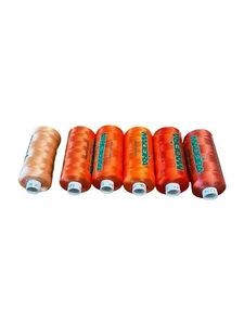 Madeira Embroider Thread Polyneon 1000M X 6 Orange 1678 1752 1778 1779 1965 1987 - Picture 1 of 3