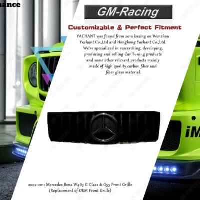 Rejilla delantera FRP iMP Performance para 02-11 Mercedes Benz W463 Clase G y G55 Foto 1 de 4
