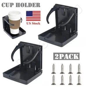 2X Portavasos Plegable Universal Ajustable Coche Furgoneta Portavasos Vehículo Barco EE. UU. - Imagen 1 de 10