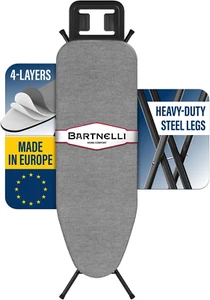 Ironing Board Made in Europe | Iron Board with 4 Layered Cover & Pad, Height Adj - Picture 1 of 7