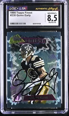 Quinn Early Signed 1995 Topps Finest Card #238 Saints CGC 8.5 JSA 10 Auto - Image 1 of 2