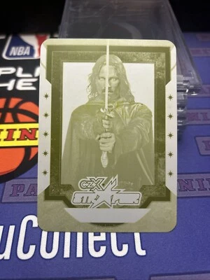 2022 Cryptozoic CZX Middle Earth Printing Plate 1/1 Aragorn Yellow StrPwr - Image 1 of 2
