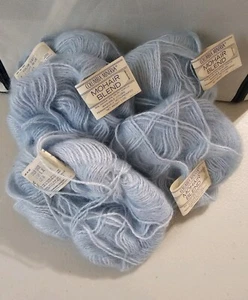 Columbia Minerva Mohair Blend Light Blue Yarn 1 Oz - (5) - Picture 1 of 4