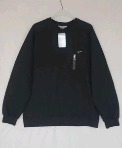 Vintage 2004 Y2K 2XL Nike grau Etikett Mini Swoosh Sweatshirt mit Rundhalsausschnitt neu mit Etikett schwarz - Bild 1 von 6
