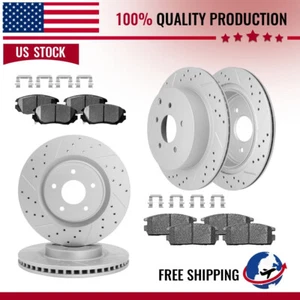 Front Rear Brake Rotors Ceramic Pads For Chevy Equinox GMC Terrain 2010 - 2017 - Picture 1 of 10