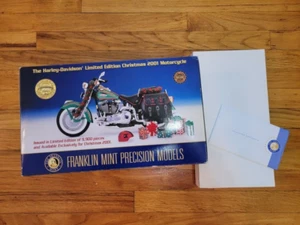 Franklin Mint 2001 Harley Davidson Limited Edition Christmas Motorcycle - Picture 1 of 11
