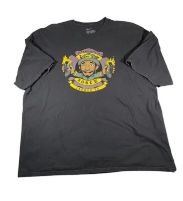 Y2K Nike Kobe Bryant 5 T Shirt 3XL Ladder 24 Cartoon Sneakers Basketball Black - Image 1 of 4