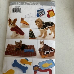 Dog Clothes Pet Accessories Pillows Bed Stockings Toys Butterick 4426 Uncut - Picture 1 of 5