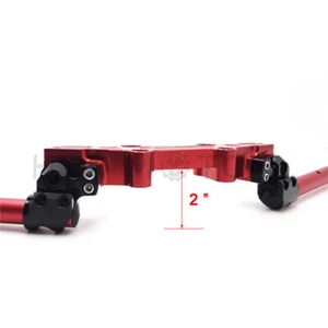For Kawasaki Ninja 650R ER6F 06-16 CLIPON ADAPTER PLATE & Handlebar Kit CNC Red - Picture 1 of 5