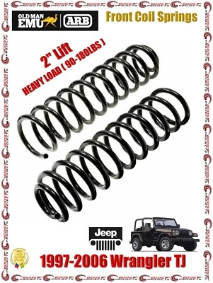 Пара передних пружин катушки ARB OLD MAN EMU 2 дюйма подъем для 97–06 Jeep Wrangler TJ - Изображение 1 из 4