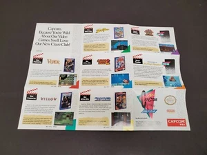 Anuncio/inserto/póster de membresía de NES Capcom Craze Club CAP-NES-US-3 Nintendo b - Imagen 1 de 21