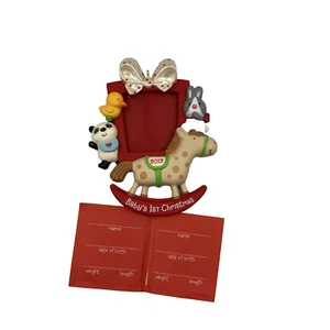 Hallmark Photo Picture Holder Ornament Baby's First Christmas 2012 Personalize - Picture 1 of 5